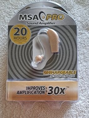 MSA PRO Rechargeable Sound Amplifier in Beige & Black